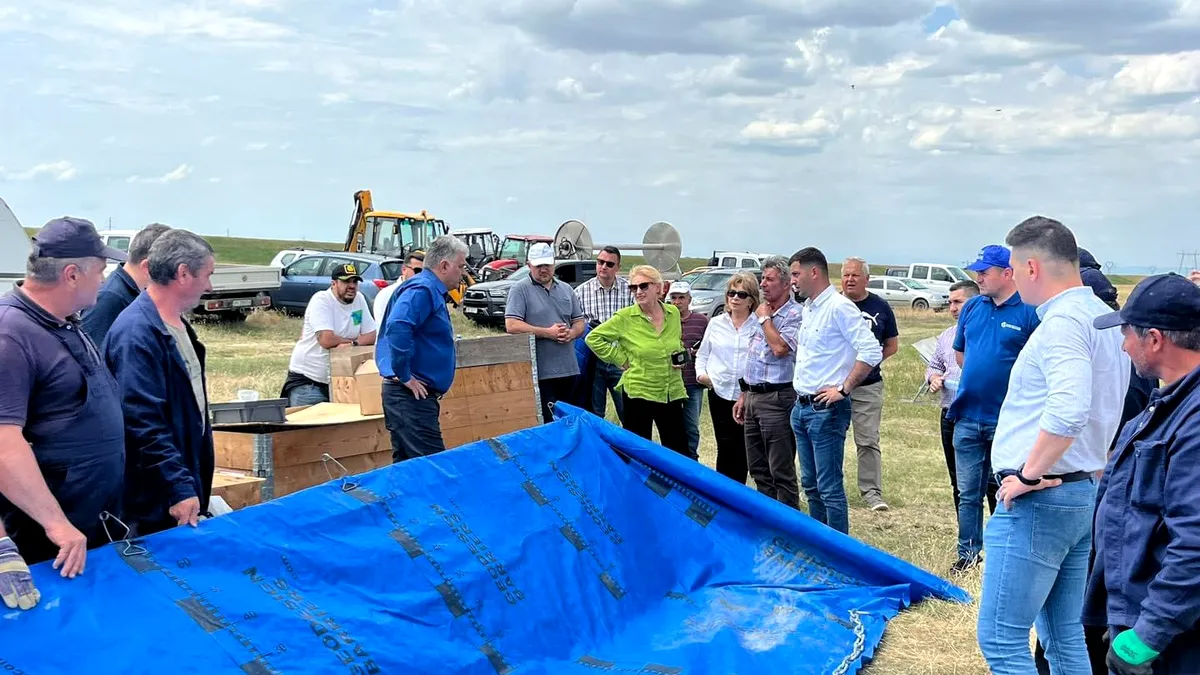 Exercițiu desfășurat de Administrația Bazinală de Apă Siret pentru testarea materialelor de intervenție din stocul de apărare