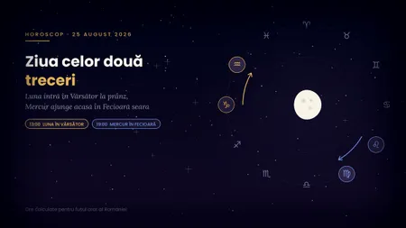 Horoscop 25 august 2026: ziua în care două planete își schimbă semnul