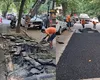 Surpări pe Intrarea Țarcului, în Sectorul 5. Reparații de urgență, carosabilul punea în pericol traficul