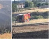 Este dezastru cu incendiile de vegetaţie uscată. Un primar a intervenit cot la cot cu pompierii pentru a opri extinderea flăcărilor (VIDEO)