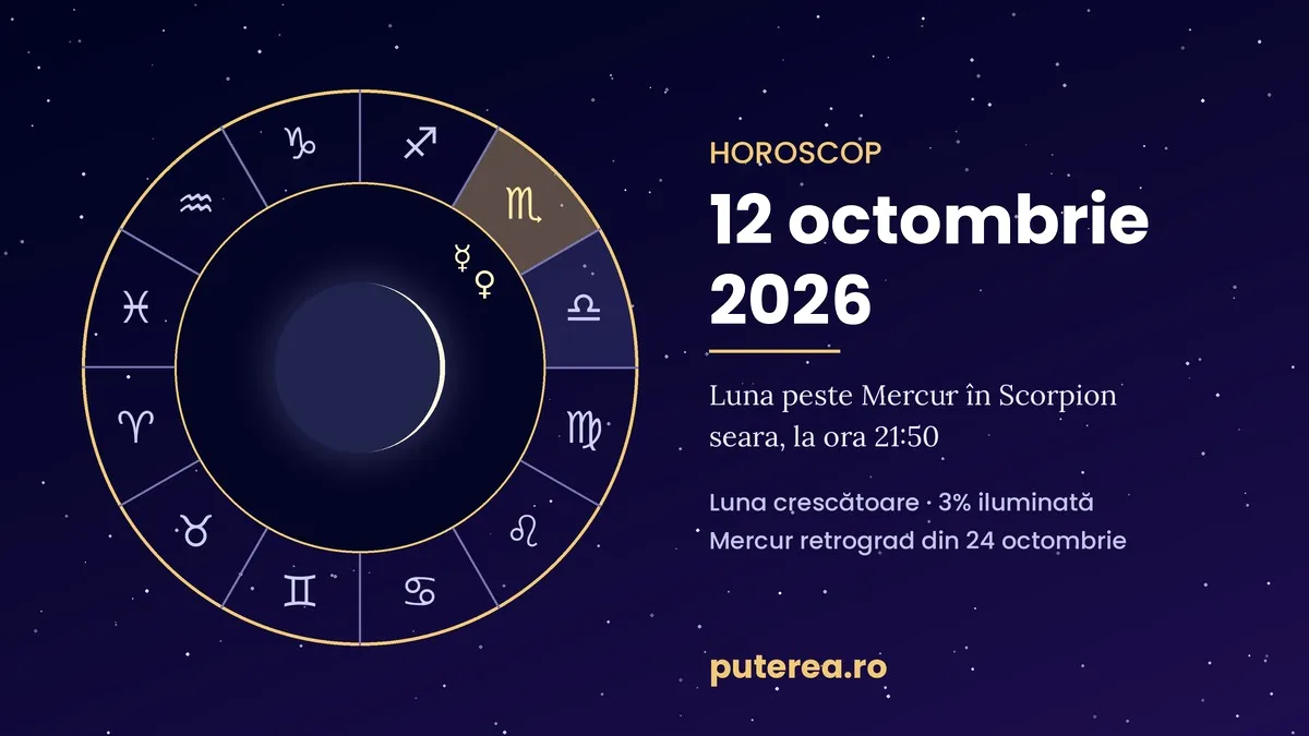 Horoscop luni, 12 octombrie 2026: discuțiile amânate nu mai pot aștepta. Ce zodii primesc o confesiune