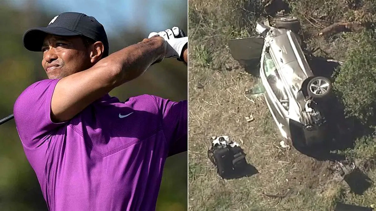 Noi detalii despre accidentul lui Tiger Woods. Cum a ajuns să zboare cu mașina