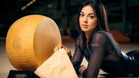 Arome de succes: gimnasta Giorgia Villa și o roată uriașă de Parmiggiano