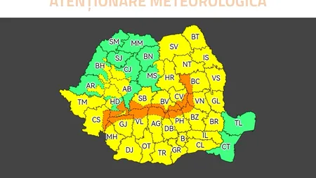 <strong>Alertă de vreme rea în România: cod portocaliu și galben de ninsori, ploi și vânt puternic</strong>