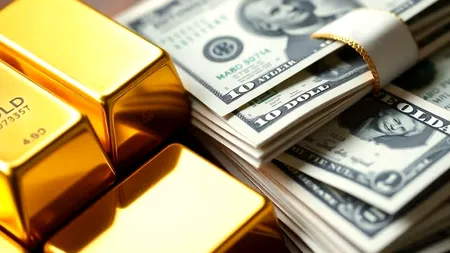 Leul pierde mai mult de 3 bani, în raport cu dolarul american. Aurul s-a ieftinit