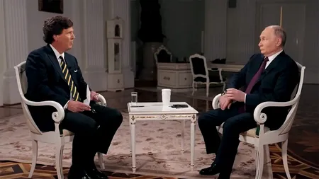 Vladimir Putin, intervievat de americanul Carlson: ”Este imposibil ca Rusia să fie învinsă”
