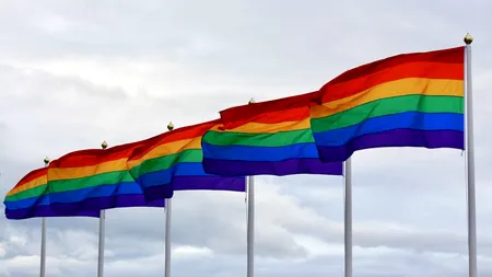 Fotografie cu steagul LGBT+, devenită virală în România. Povestea din spatele imaginii
