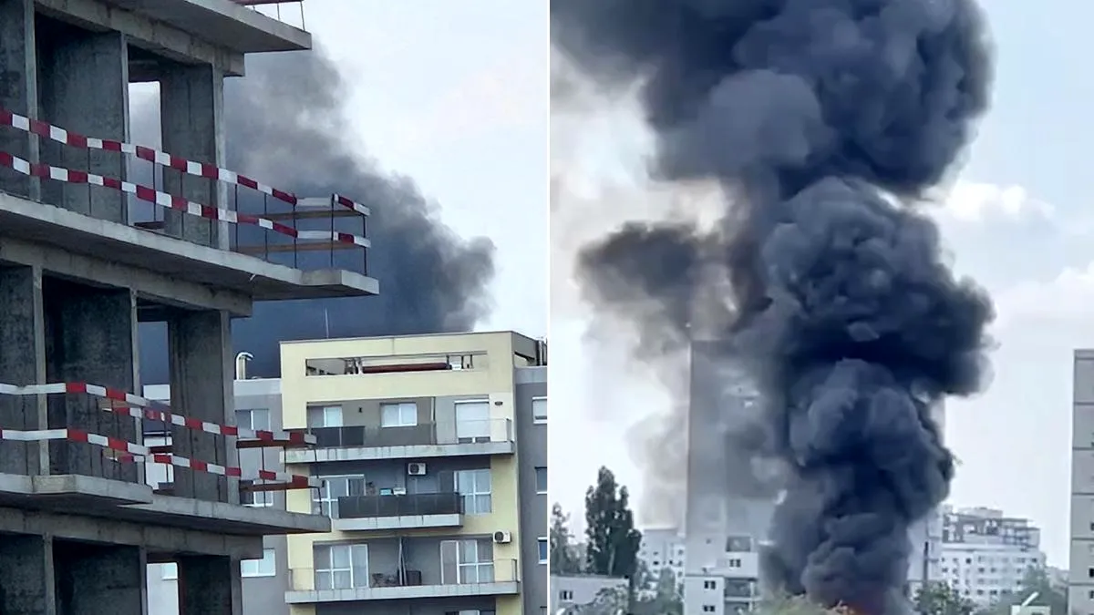 Explozie urmată de incendiu în Sectorul 3 din București: panică, fum gros și trafic paralizat