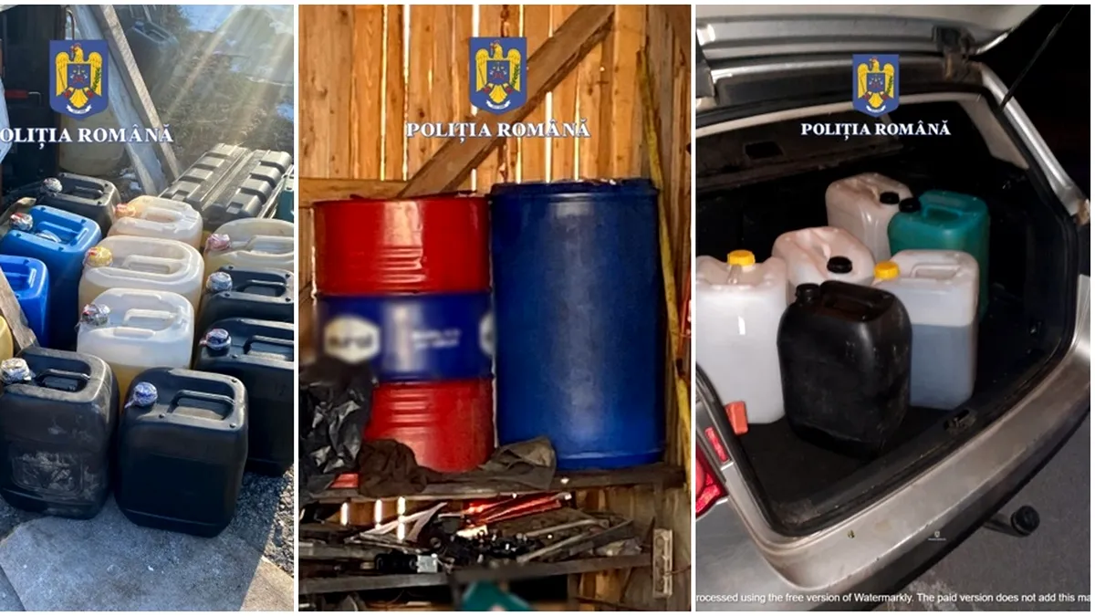 Cinci bărbaţi, anchetaţi după ce au furat 3 tone de motorină din rezervoarele unor camioane. Poliţiştii i-au prins în flagrant (FOTO&VIDEO)