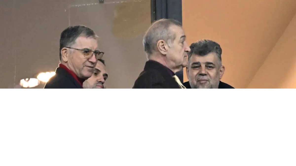 Discuția dintre Gigi Becali și Marcel Ciolacu, în loja VIP de la meci: „Dacă Georgescu violează o găină...”