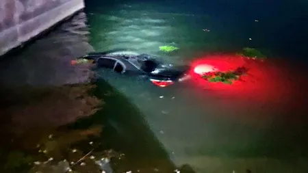 Giurgiu: mașină căzută în barajul de la Mihăilești