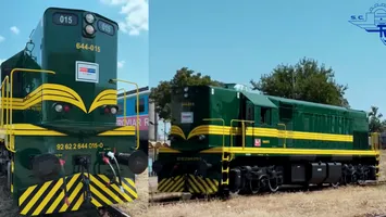 Locomotiva „readusă la viață“ la Craiova, gata să rupă norii pe liniile din Balcani (VIDEO)