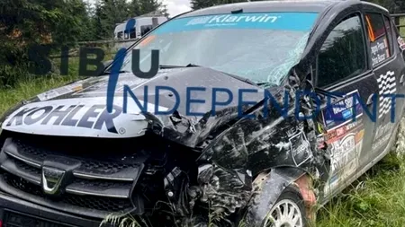 Accident la Raliul Sibiului. Un copilot a fost transportat cu elicopterul la spital