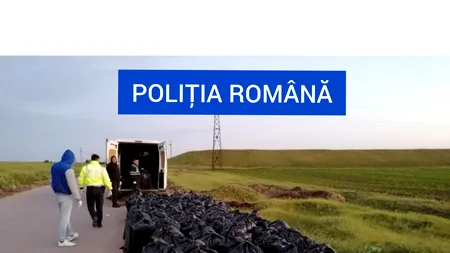 Zeci de saci cu pachete de țigări, descoperiți într-o autoutilitară