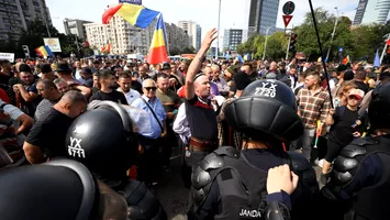 Protestul de la Guvern: oierii au venit cu revendicări, AUR și georgiștii cu zavera