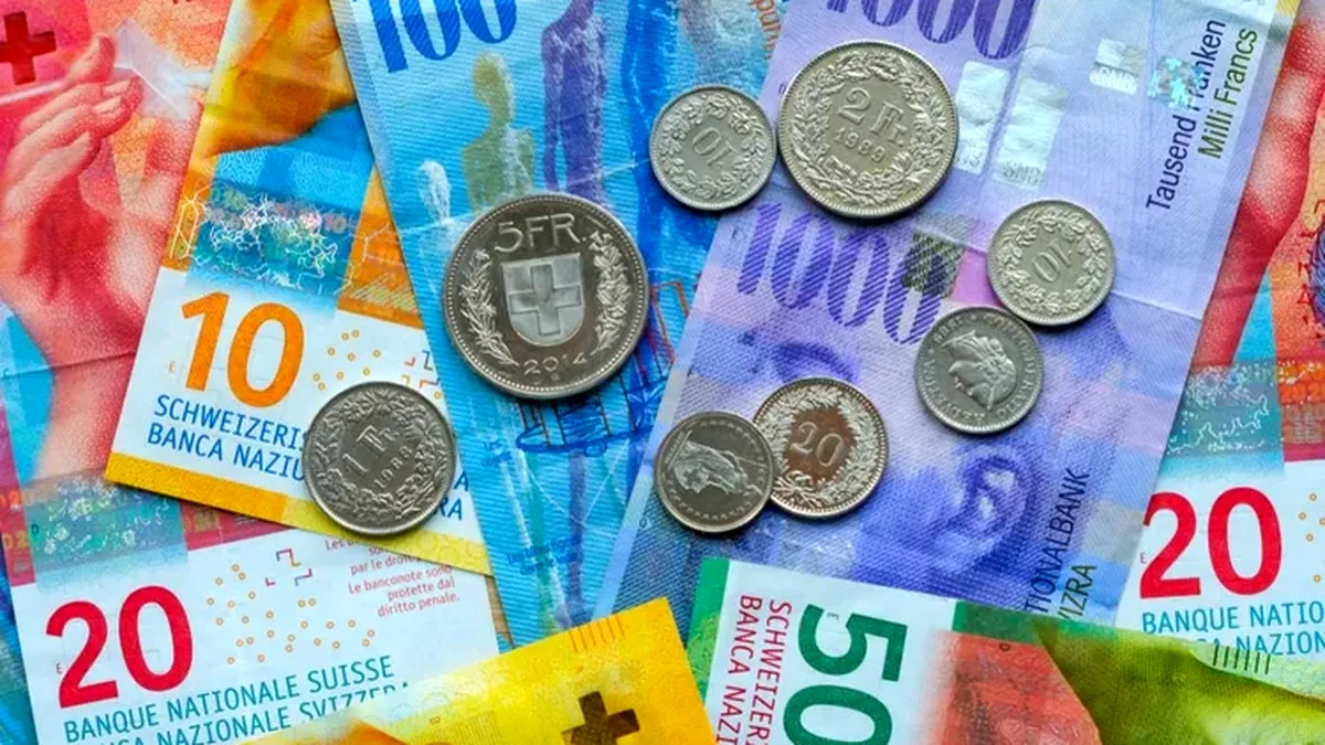 Depreciere puternică a leului, față de francul elvețian, la cursul oficial al BNR