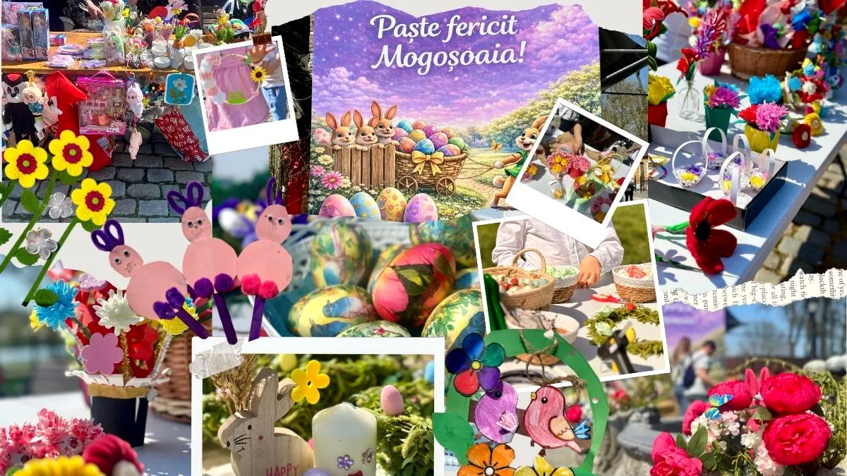 Culoare, creativitate și joacă: Copiii au transformat Parcul Mogoșoaia de Florii într-un târg de poveste