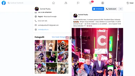 Iohannis, fotografiat în New York cu manelistul Sorinel Puștiu
