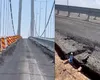 S-a topit asfaltul pe podul de la Brăila! Imaginile dezastrului
