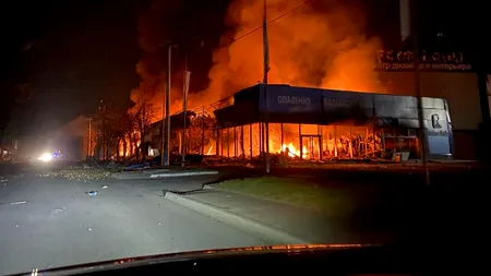 Magazinul unei cunoscute companii din România, distrus de bombardamentele rusești