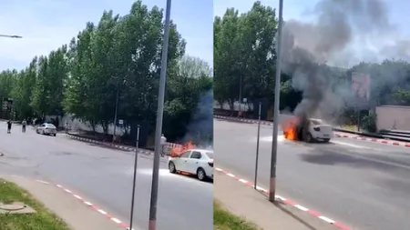 A ars un Logan în fața casei lui Teia Sponte, prietenul lui Gigi Becali VIDEO