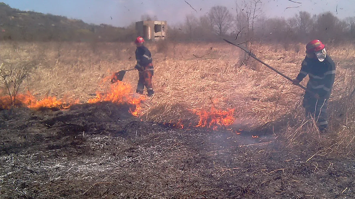 Zeci de persoane cercetate penal, în urma unor incendii de vegetaţie uscată