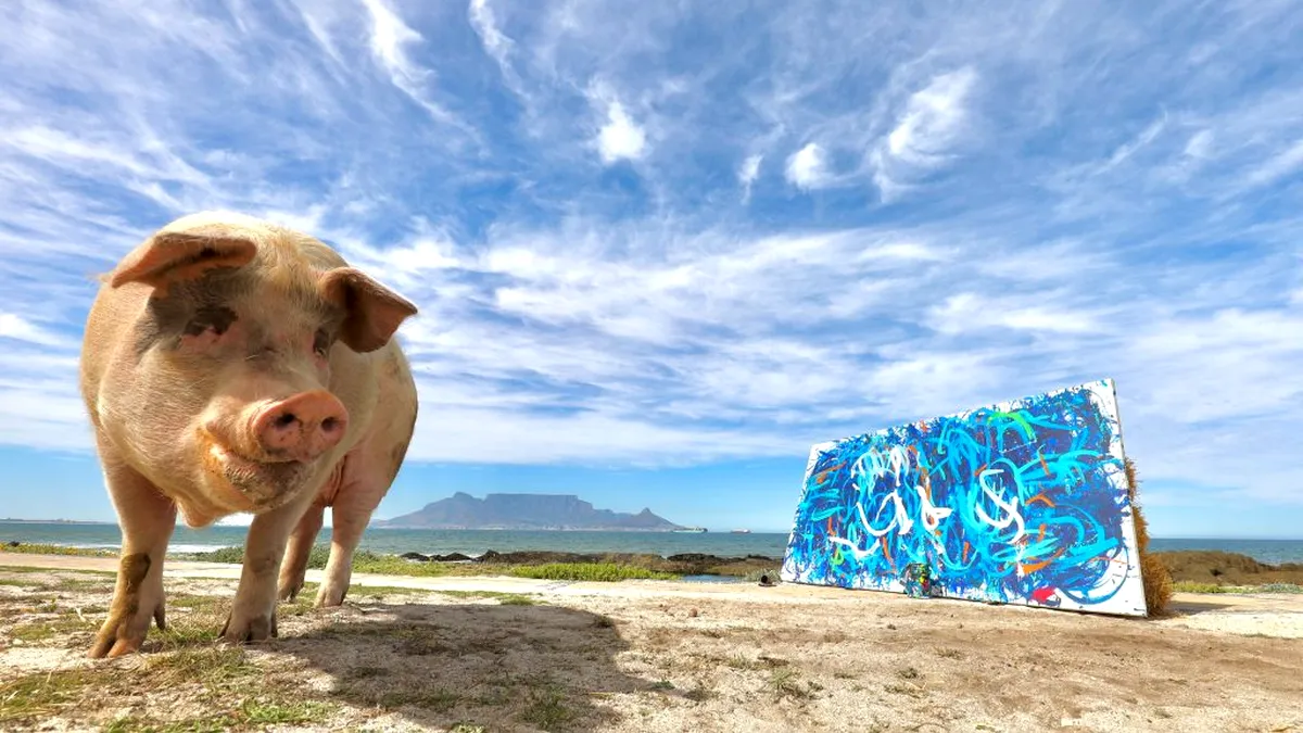 Un tablou pictat de un porc s-a vândut pentru o sumă record (FOTO)