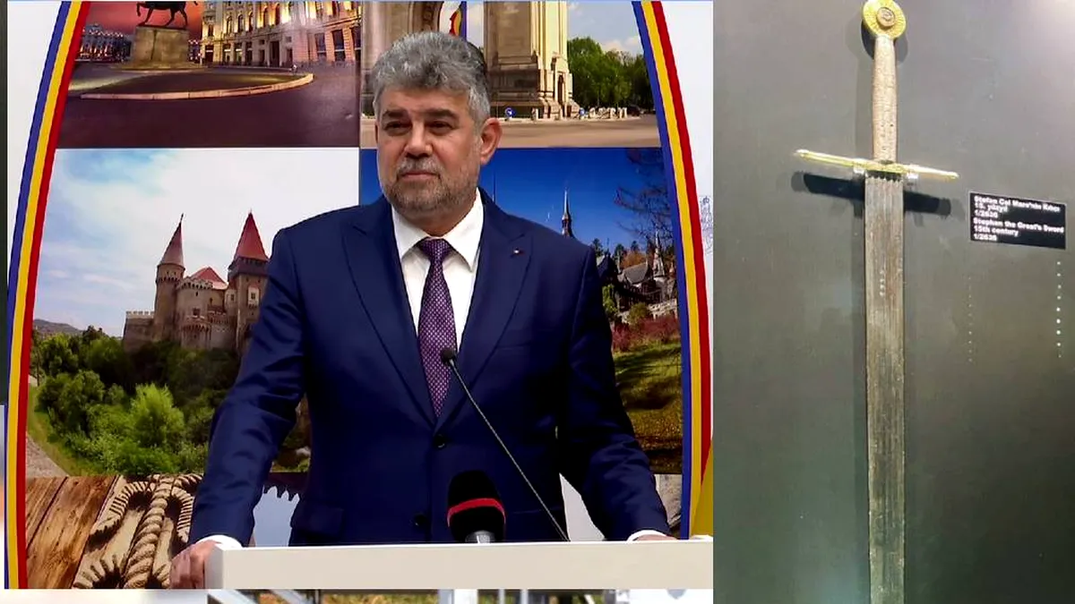 Premierul Ciolacu rămâne cu copia sabiei lui Ştefan cel Mare, turcii cu originalul