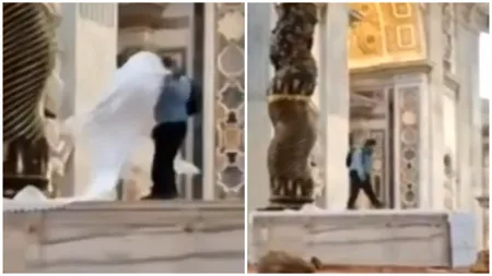 Haos la Vatican, provocat de un român. Este acuzat de vandalizarea altarului Bazilicii Sfântul Petru (video)