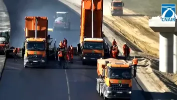 Lucrările avansează rapid pe autostradă: anul viitor se va circula de la București la Pașcani
