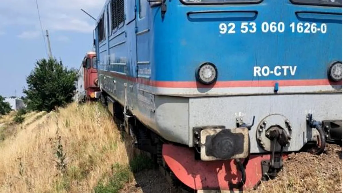 Un nou accident pe calea ferată. Două locomotive s-au ciocnit la Roșiori