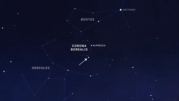 Constelația Corona Borealis, unde va fi vizibilă nova T CrB