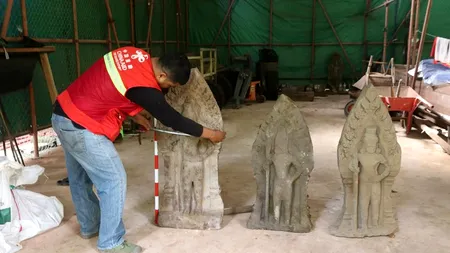 Descoperire excepțională la Angkor: Statui vechi de secole găsite în Poarta Regală a Imperiului Khmer