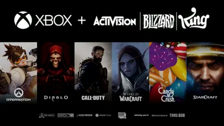 Tranzacție uriașă în industria de gaming: Microsoft cumpără Activision Blizzard pentru aproape 70 de miliarde de dolari