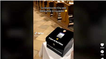 Biserica din România care primește donații cu cardul la cutia milei : 