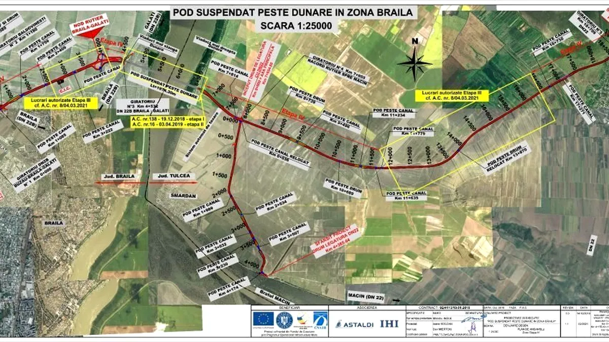 Podul de la Brăila nu mai riscă să fie muzeu: drumurile de legătură au primit autorizația de construcție