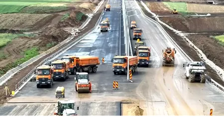 UMB a călcat accelerația pe secțiunea lipsă din Tronsonul 4 al DEx12 Craiova – Pitești. Imagini de ultimă oră (VIDEO)