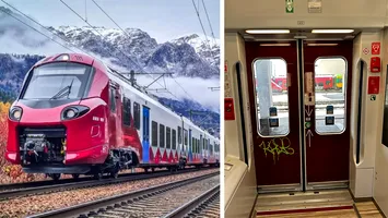 Primul tren electric nou, vandalizat după mai puțin de un an în circulație