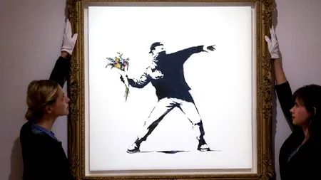 S-a permis plata cu criptomonede la vânzarea unei lucrări de Banksy