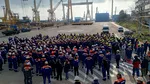 Protest spontan la Damen Shipyards Mangalia după trei luni de întârzieri salariale (VIDEO)