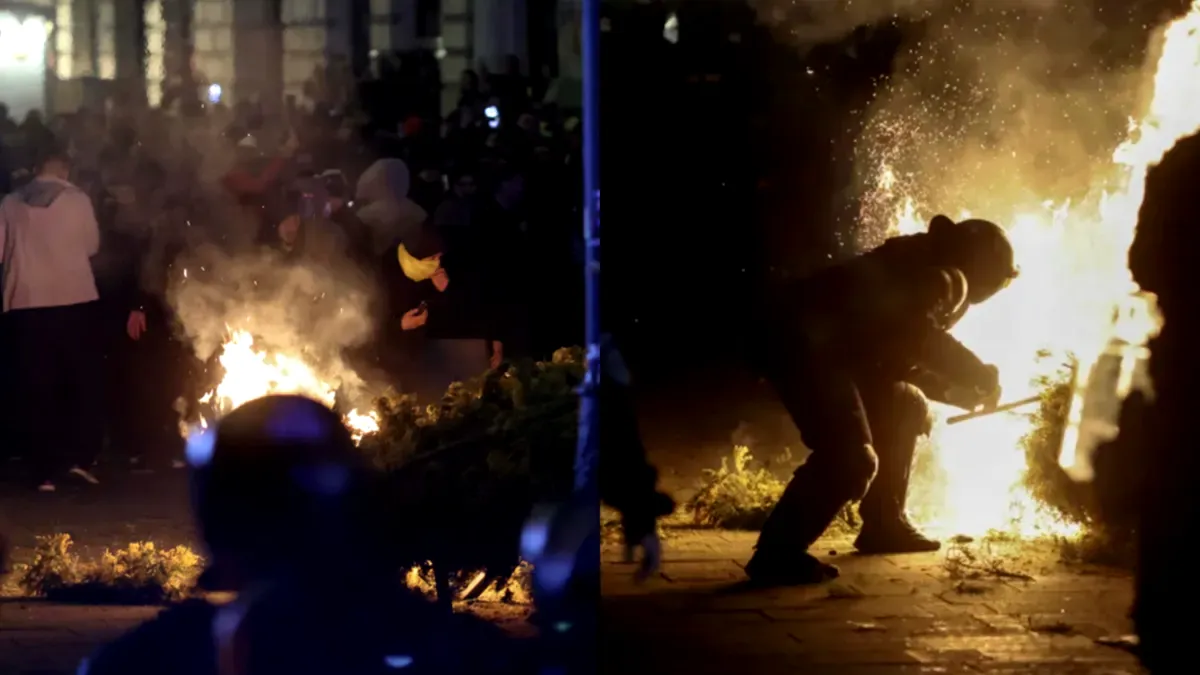 Primele persoane reținute în urma violențelor de la protestul din fața BEC