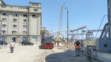 A sosit în Portul Galați primul tren cu cereale din Ucraina