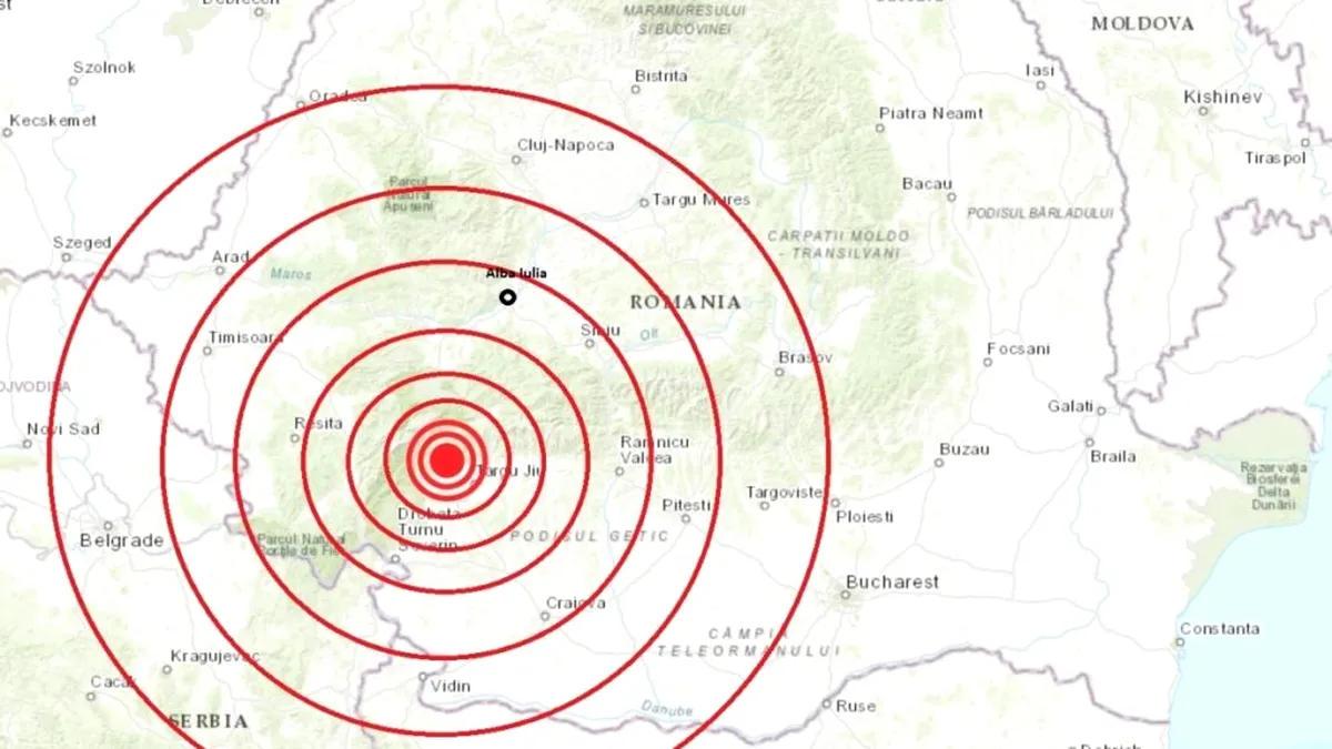 Cutremur în Gorj. Seismul a avut loc la o adâncime de 13 kilometri