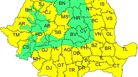 Capitala şi alte 35 de judeţe, sub cod galben de caniculă