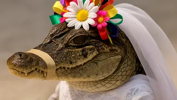Și-au jurat iubire eternă. Primarul din Mexic care s-a căsătorit… cu un aligator (VIDEO)