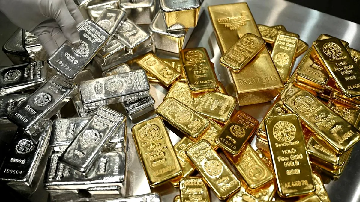 „Lunea neagră” pentru metalele prețioase: aurul și argintul s-au prăbușit