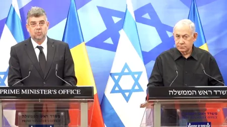 Marcel Ciolacu și Benjamin Netanyahu, declarații de presă comune