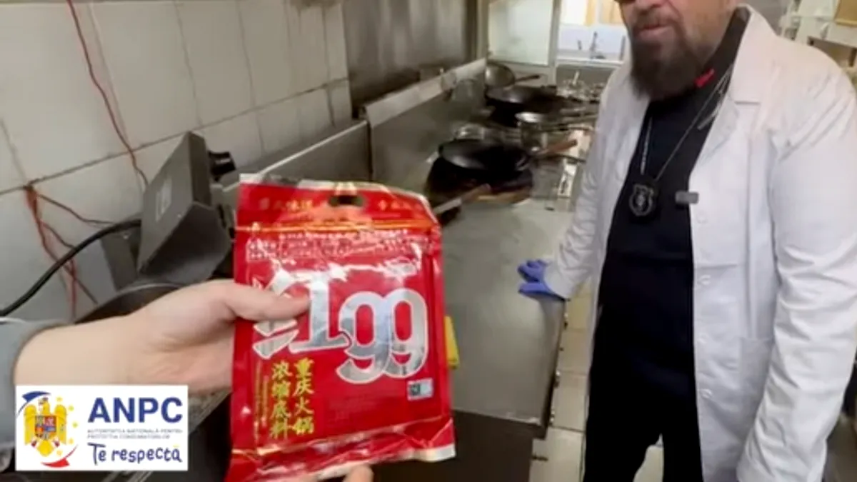 Haos în restaurantul China Town din București. ANPC a găsit mâncare nesigură, gândaci și ustensile ruginite