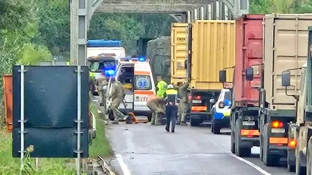 Două camioane ale armatei franceze s-au ciocnit în drum spre Poligonul Smârdan. Un militar a fost rănit