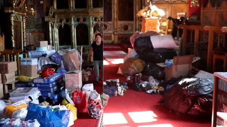 Ajutoare trimise în satele afectate de inundații: Costume de baie și pantofi de nuntă
